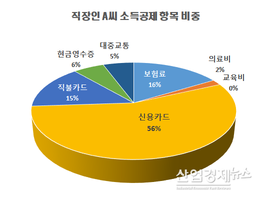 자료 : 직장인 A씨 2016 소득공제신고서