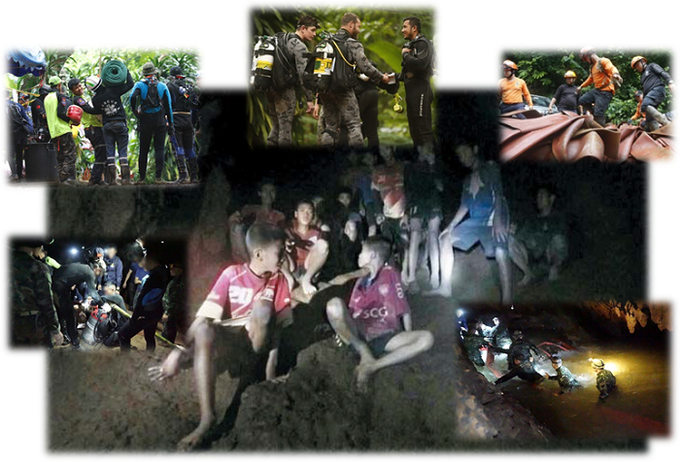 동굴에 갇힌 태국 소년들을 구하기 위해 전 세계에서 구조대들이 달려와 지구촌에 또다른 감동을 주고있다.