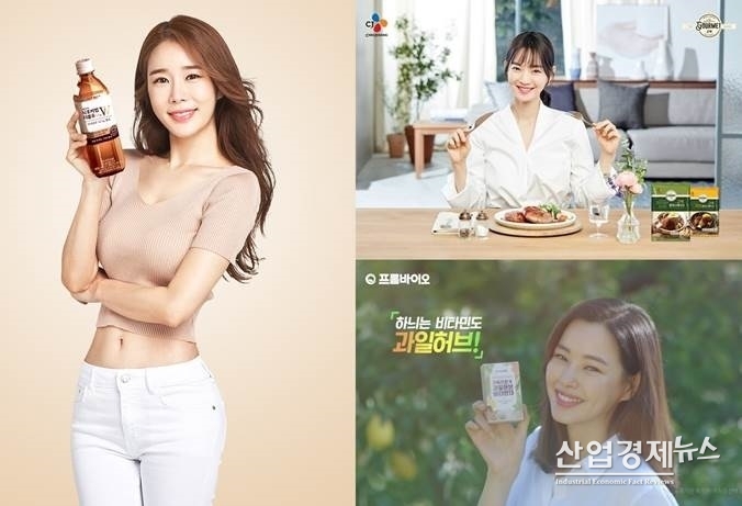 원조 베이글녀, 유인나·신민아·이하늬가 건강미를 내세워 식품업계 광고에 활발히 진출하고 있다.