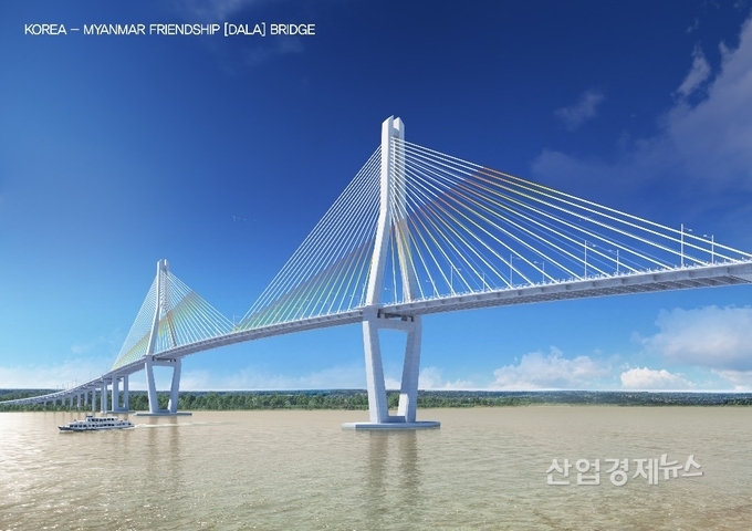 GS건설이 수주한 '한-미얀마 우정의 다리' 조감도. 이미지 = GS건설