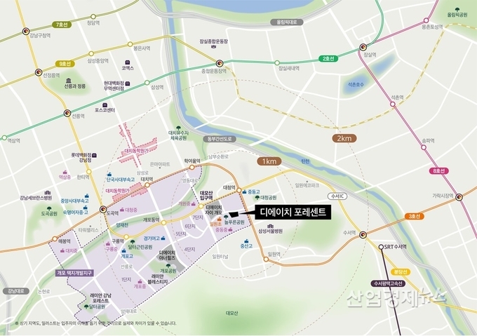 디에이치 포레센트 위치도