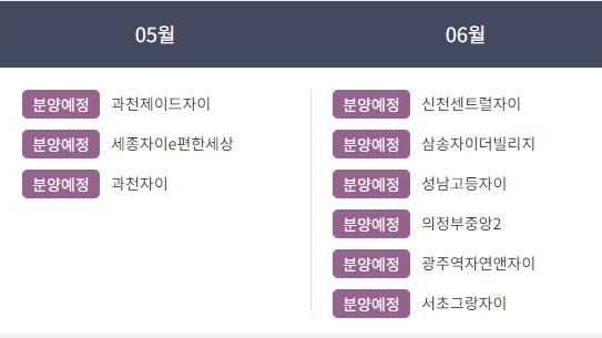 GS건설 분양일정. 자료=GS건설 홈페이지