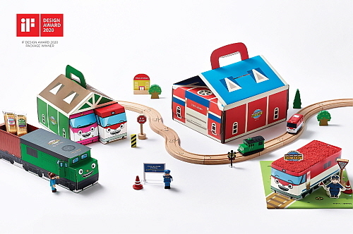 ‘띠띠뽀 마들렌&케이크 패키지’ 연출 컷...CJ푸드빌 제공