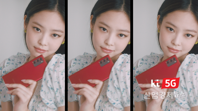 갤럭시노트20의 미스틱 레드 색상은 KT에서만 만나볼 수 있다. 사진=KT