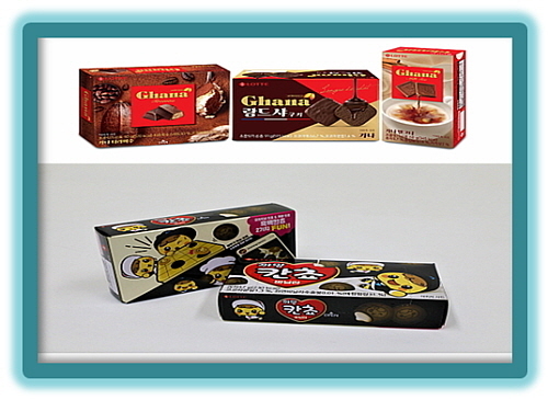 '가나초콜릿&칸쵸' 신제품 연출 컷...<사진=롯데제과 제공>