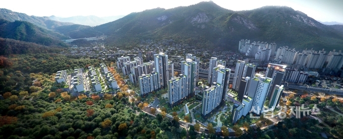 지난 10일 대우건설 컨소시엄을 시공사로 선정한 '상계2구역 재개발' 사업 조감도. 이미지=대우건설