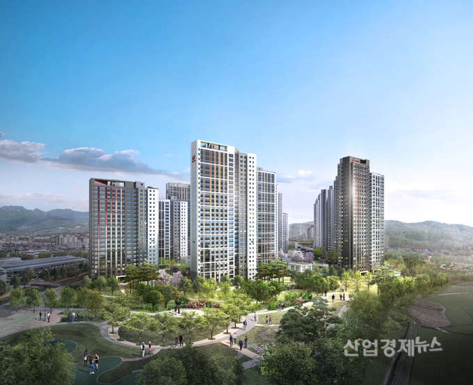 '힐스테이트 용인 둔전역' 투시도. 이미지=현대건설