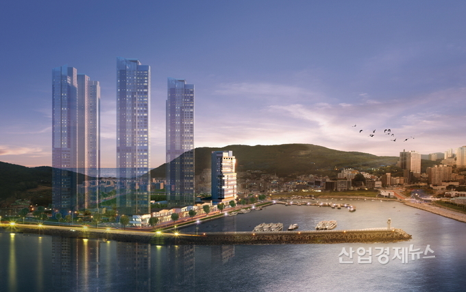 부산 오션시티 푸르지오 투시도. 이미지=대우건설