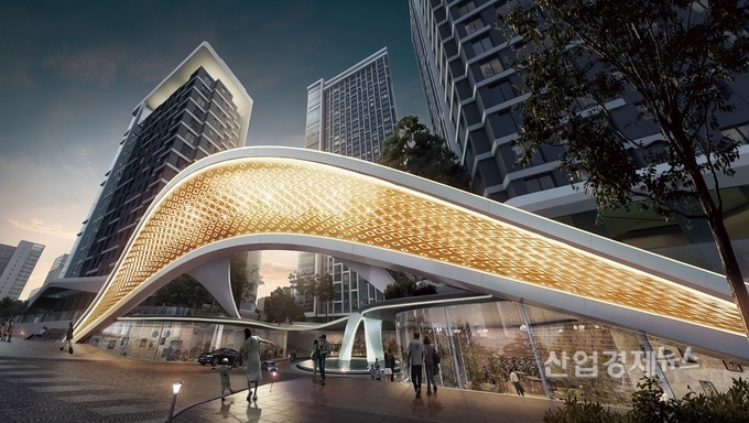 과천주공5단지 문주 투시도. 이미지=대우건설