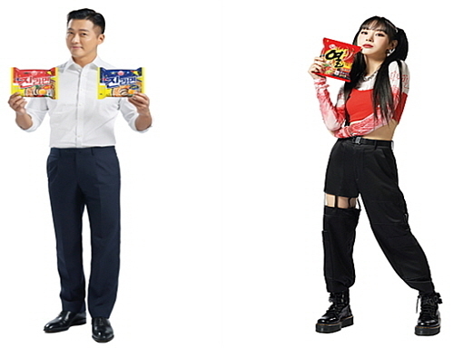 남궁민(좌), 노제(우) 모델 컷...<사진=오뚜기 제공>