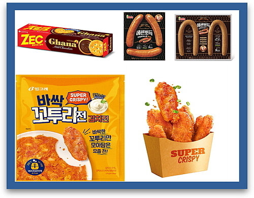 기사 관련 이미지 컷(사진= 상단부터 롯데제과, 롯데푸드, 빙그레 제공)