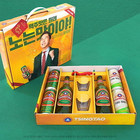 2022 칭따오 추석선물세트 연출 컷...<사진=비어케이 제공>