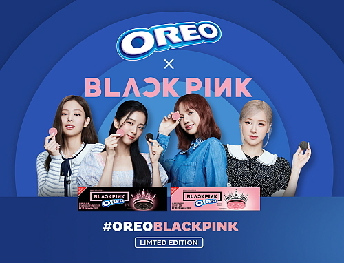 '오레오x블랙핑크' 콜라보 제품 홍보 컷..<사진=동서식품 제공>