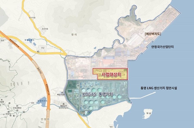 통영천연가스발전소 위치도