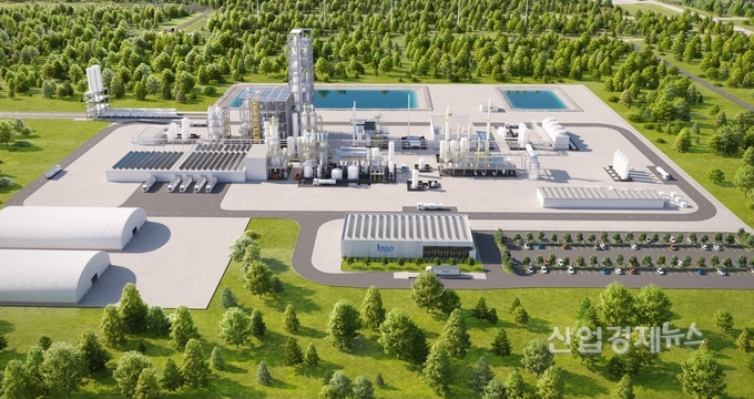 SK지오센트릭이 프랑스의 폐기물 관리기업 수에즈社, 캐나다의 플라스틱 재활용 해중합 기술 보유기업 루프社와 함께 2027년까지 프랑스 북동부 생타볼 지역에 완공할 플라스틱 재활용 합작공장 조감도. 자료=SK이오베이션