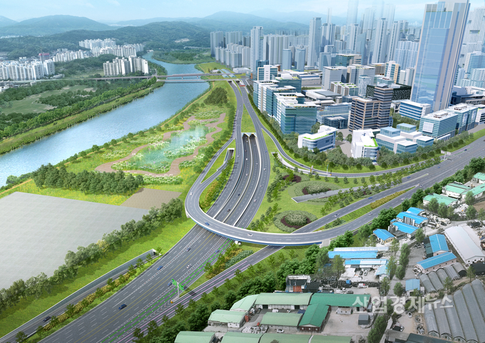 국내 최초 상하 분리 입체지하도로 조감도. 이미지=현대건설