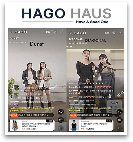 하고 로고 및 라이브방송 캡쳐 화면...<사진=하고라이브 제공>
