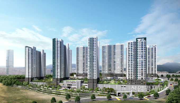 '문현 푸르지오 트레시엘' 투시도. 이미지=대우건설