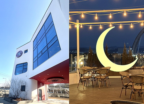 테크노송강점 전경 및 루프탑 모습...<사진=탐앤탐스 제공>