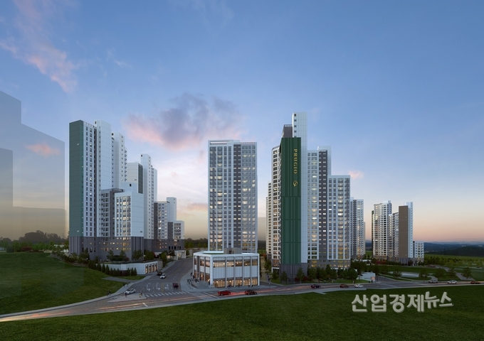 '원주 푸르지오 더 센트럴' 석경 투시도. 이미지=대우건설