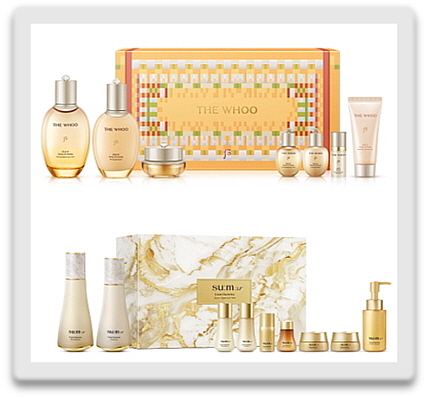 더후(상), 숨37(하) 추석선물세트 연출 컷...<사진=LG생활건강 제공>