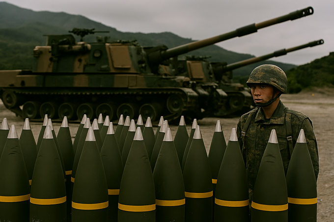 첨단 무기 시대에 접어든 지금에도 포탄은 압도적 살상력으로 전쟁의 판도를 뒤바꾸고 있다. 사진은 AI 생성 이미지