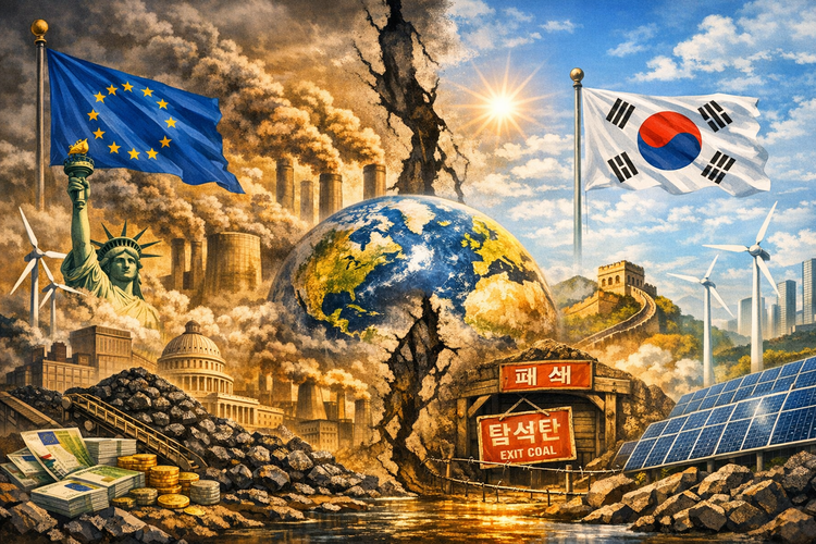석탄을 둘러싼 EU와 한국의 정책 방향이 뚜렷하게 갈리고 있다. 사진은 AI 생성 이미지.