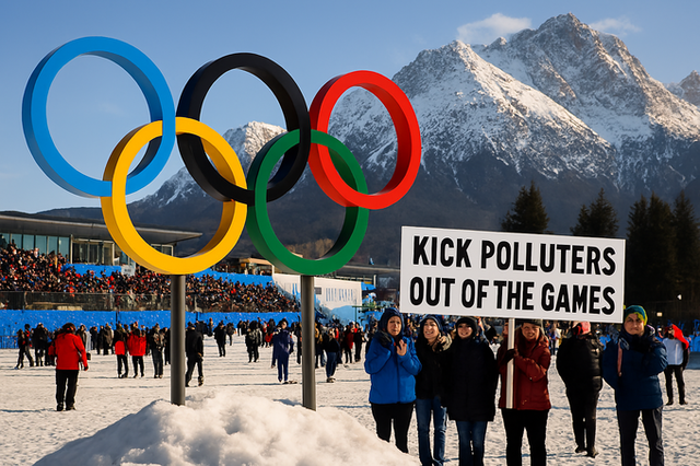 “빙판은 녹고, 후원은 그대로” IOC, 화석연료 후원 논란 직면